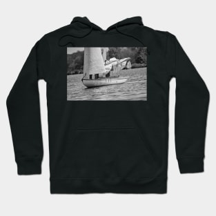 Sailing boat on Wroxham Broad in the heart of the Norfolk Broads Hoodie